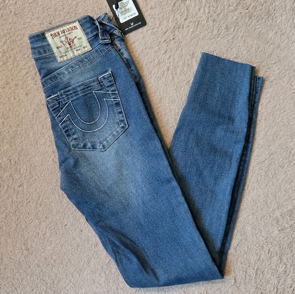 True Religion Women's Halle Blue Skinny Jeans NWT